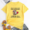 Women's Fashion Owl Letters Fashion Round Neck Short Sleeve