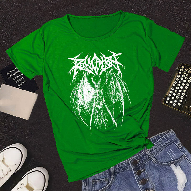 Women's Printed Short Sleeve Loose Top