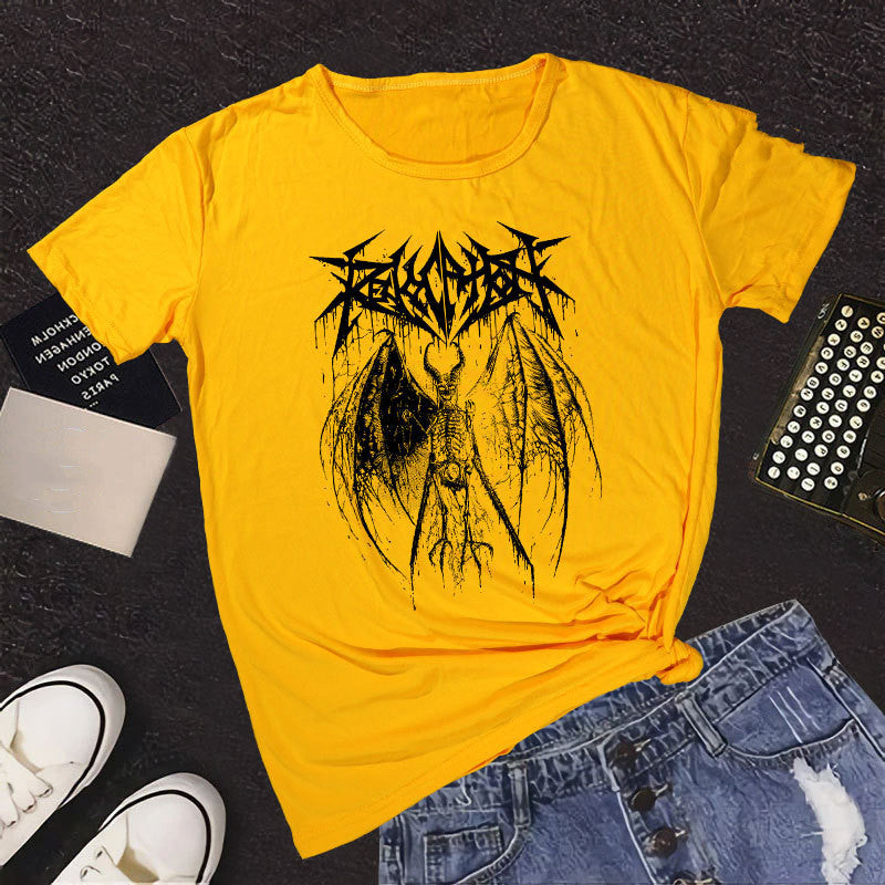 Women's Printed Short Sleeve Loose Top