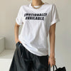 Simple Casual Round Neck Letter Printing Design Short Sleeves