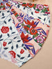6-Pack Floral Print Polyamide Women'S Bikini Panties - Mid Rise, Sexy Wave Trim, Breathable Quick-Dry, Seamless, Knit Fabric Underwear Set
