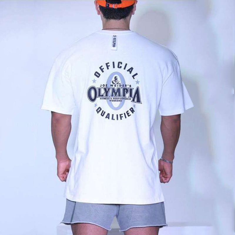 Men's Short Sleeve Cotton T-Shirt Summer Crew Neck Top