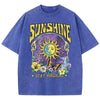 Sunshine Humor Sun Moon Flower Butterfly Casual T-shirt