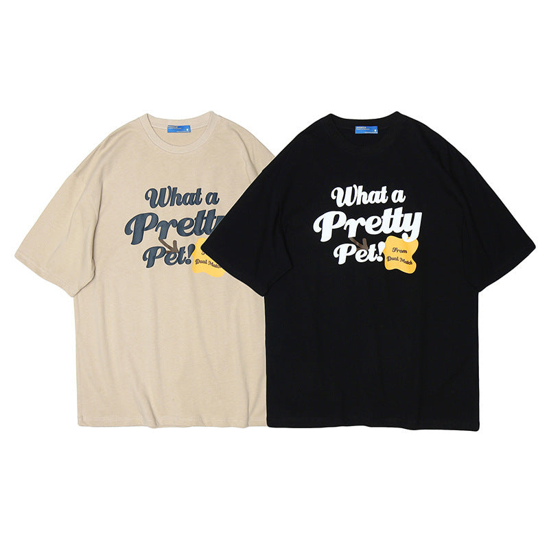 Summer casual letter T-shirt