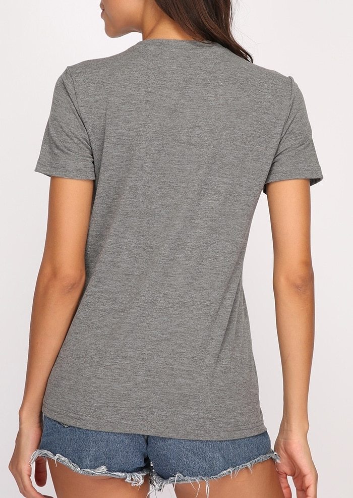 Love pineapple print gray short sleeve