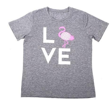 Love pineapple print gray short sleeve