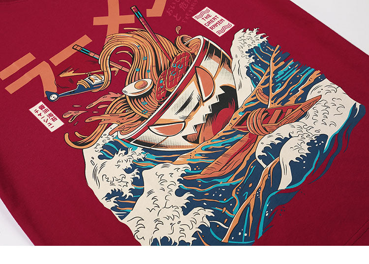 Japanese retro Harajuku style T-shirt men's short sleeve loose youth drop shoulder sleeves