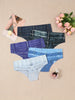 5pcs Comfy Chic Briefs - Soft, Breathable, Stretchy, Simple Design Intimates Panties for Women - Everyday Lingerie & Underwear Essentials