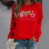 Pattern Printing Long-Sleeved Round Neck Sweater Women