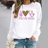 Pattern Printing Long-Sleeved Round Neck Sweater Women