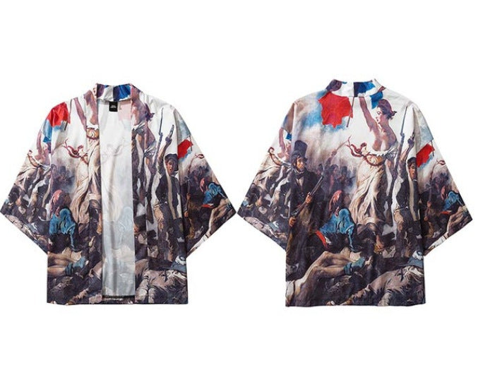 Tang Suit Robe Loose Three-quarter Sleeve Thin Shirt