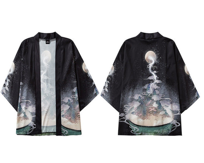 Tang Suit Robe Loose Three-quarter Sleeve Thin Shirt