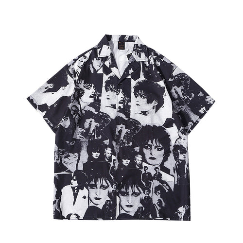 Retro Full Print Half Sleeve Shirt