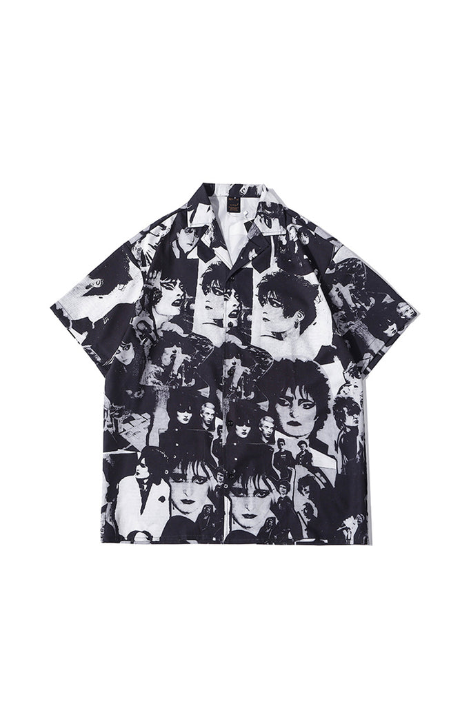 Retro Full Print Half Sleeve Shirt