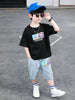 Casual Boys' Short Sleeve Two-piece Suit For Small And Medium-sized Children