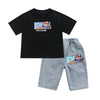 Casual Boys' Short Sleeve Two-piece Suit For Small And Medium-sized Children