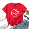 Love baseball pattern women's shirt casual T-shirt