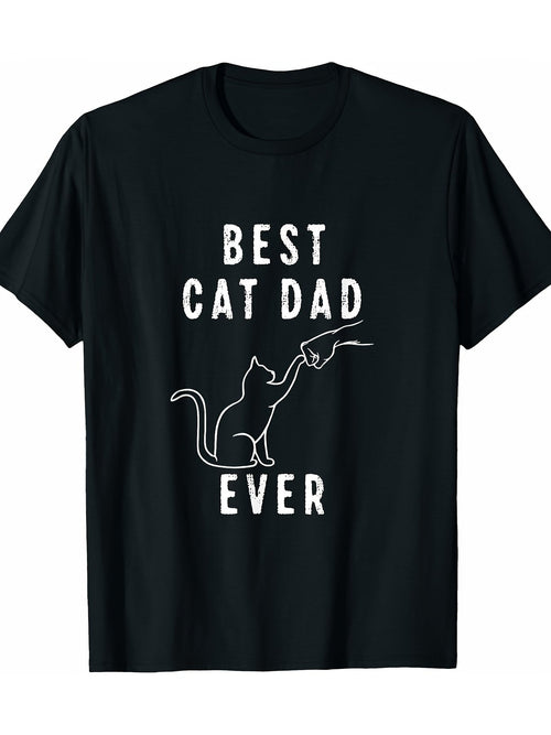 Best Cat Dad T-shirt Cat Dad Paw Fist Fist Bump Cat Cat T-shirt