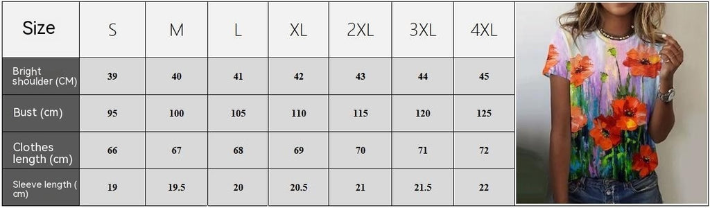 European And American Fashion Round Neck Short Sleeves T-shirt