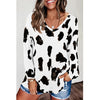 Loose long sleeve printed T-Shirt Top