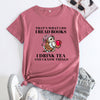 Women's Fashion Owl Letters Fashion Round Neck Short Sleeve