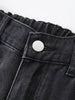 Youth Contrasting Color Straight Denim Jeans with Butterfly Print PD337