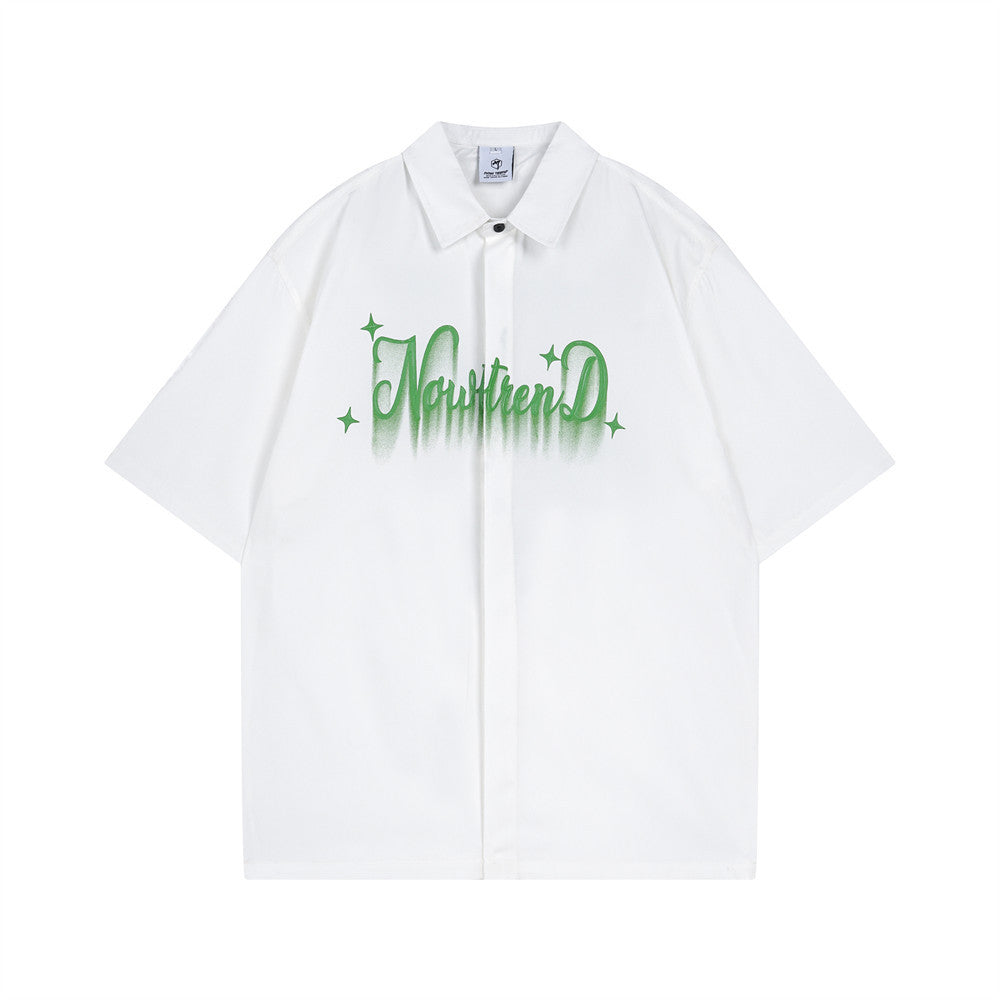 High Street Dark Letter Puff Print Short Sleeve