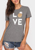 Love pineapple print gray short sleeve