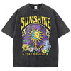 Sunshine Humor Sun Moon Flower Butterfly Casual T-shirt