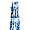 Peripheral 3D Color Printing Vest  Beach Pants Set