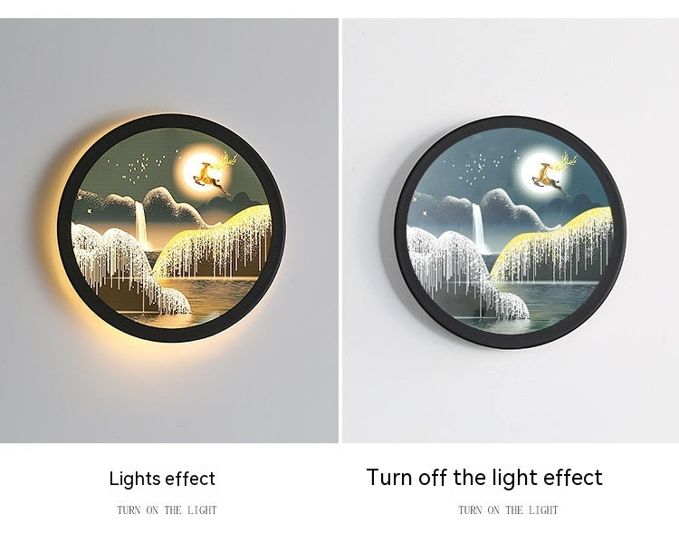 Led Wall Lamp New Chinese Style Wall Painting Simple Lamps