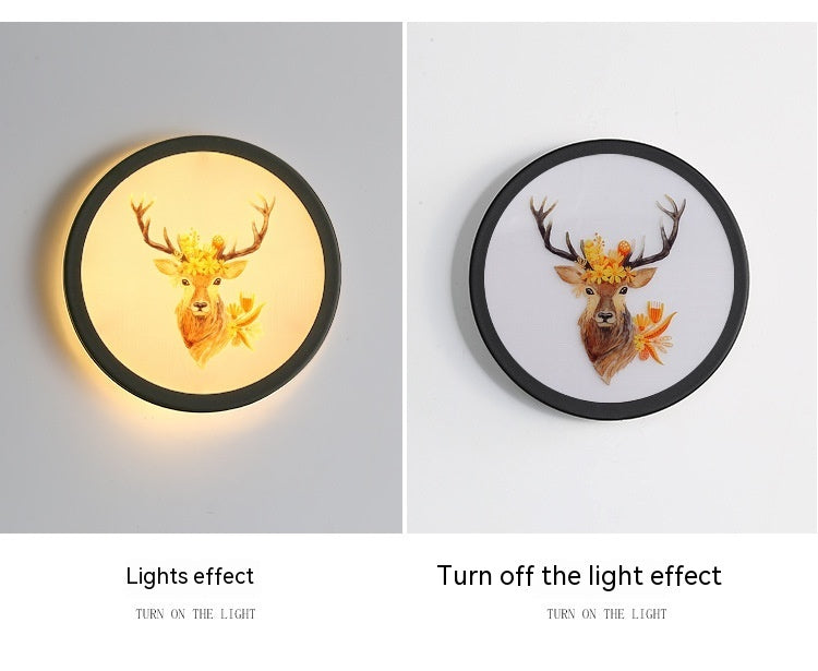 Led Wall Lamp New Chinese Style Wall Painting Simple Lamps
