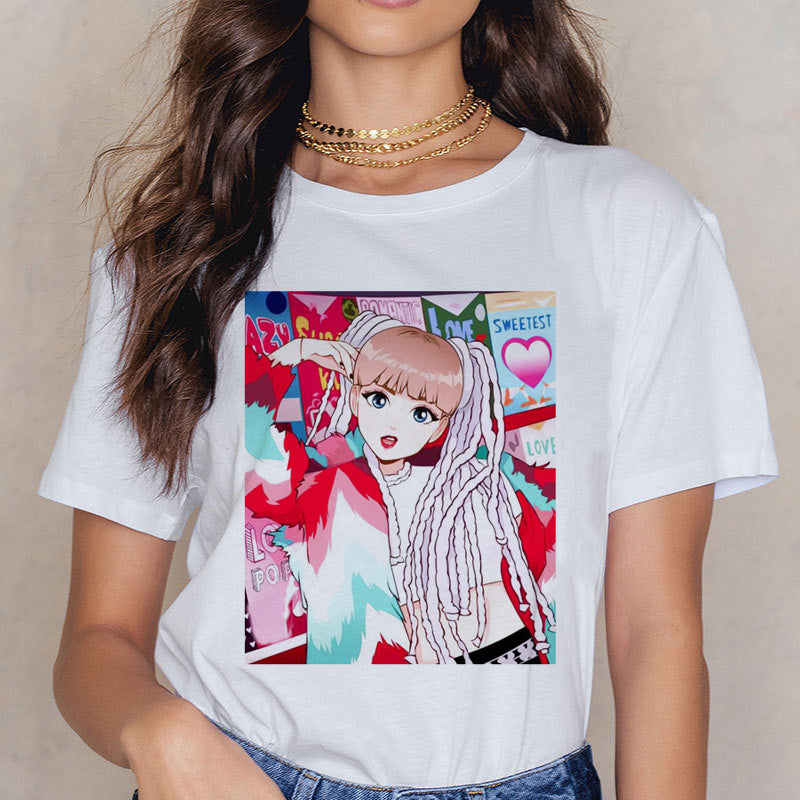 Printed short sleeve T-shirt for men and women