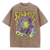 Sunshine Humor Sun Moon Flower Butterfly Casual T-shirt