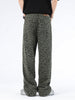 1 Pair, Fashionable Retro Leopard Print Jeans, Street Style Hip-hop Skateboarding Cycling Rap Jeans - Pure Cotton Jeans