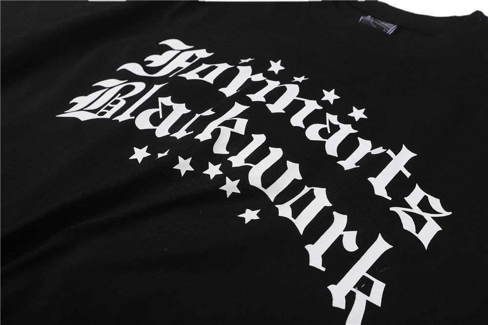 Summer High Street Tide Brand Loose Cotton Half-sleeve T-shirt