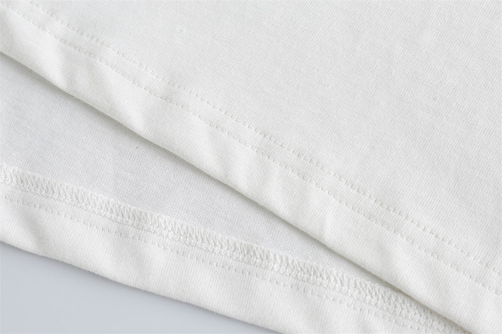 Animal Puppy Printed Color Matching Short Sleeve Men