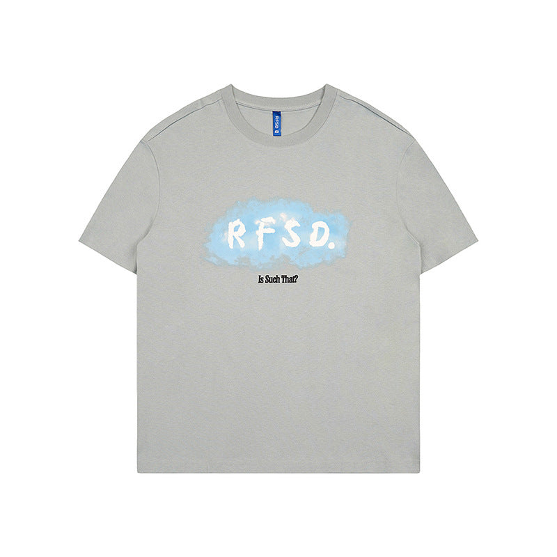 Cotton Men's Clothing Printed Short-sleeved T-shirt