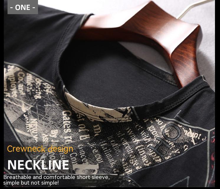 Summer Men's Plus-sized Plus-sized Ice Cotton T-shirt