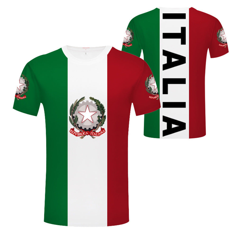 Men Printed Pullover Loose Short Sleeves