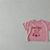Three-color Infant Toddler Cartoon Bear Top Short-sleeved Casual T-shirt