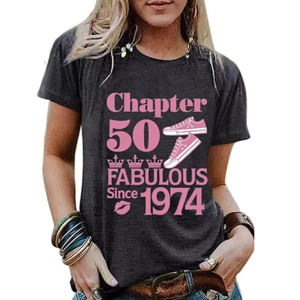 Vintage Women's Letter Vintage Print Party Top