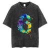Scribble Line Creative Graffiti Graphic Cotton Short T-shirt
