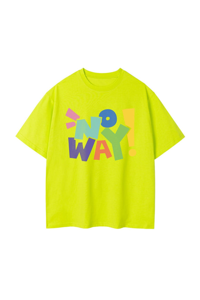 Letter NOWAY Summer Pure Cotton Fashion Casual T-shirt