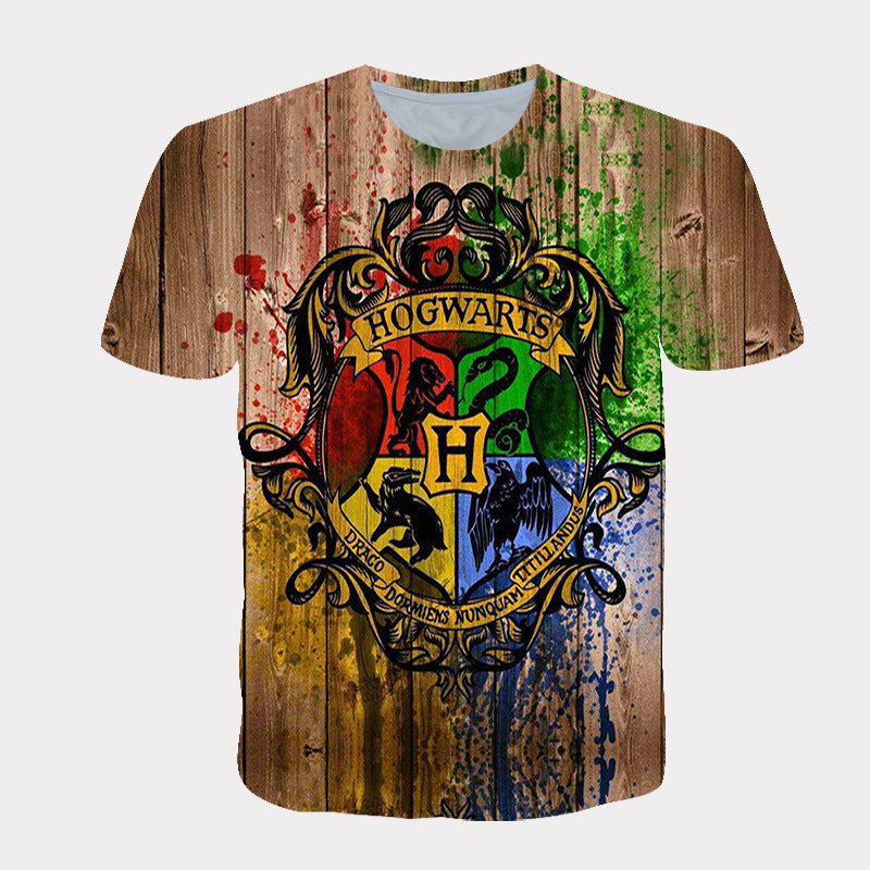 Men Printed Pullover Loose Short Sleeves