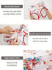 4pcs New Fashion Floral Print Comfortable Women'S High Waist Briefs, Comfortable Breathable Stretch Underwear, Women'S Underwear And Lingerie, Comfortable For Daily Wear