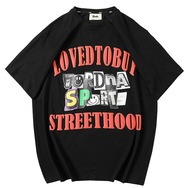 Men's Short-sleeved T-shirt Loose Casual Round Neck