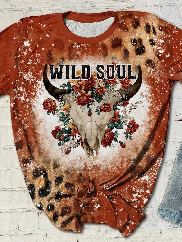 Casual 3D Printed T-Shirt  Round Neck Short Sleeves