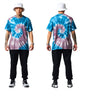Irregular color twist thread tie-dye short sleeve