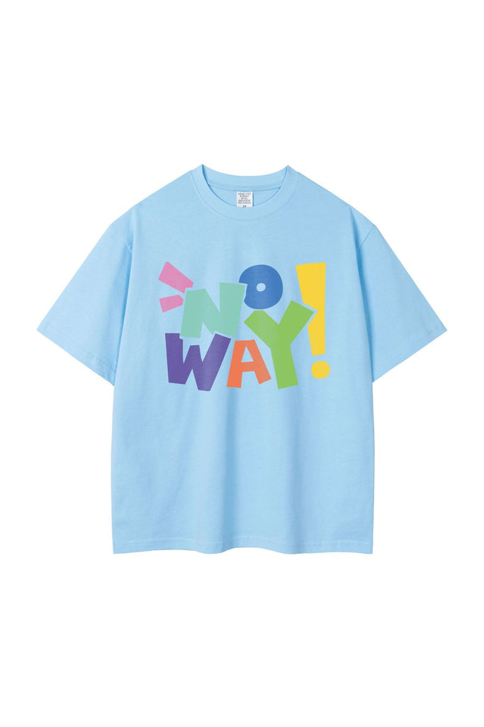 Letter NOWAY Summer Pure Cotton Fashion Casual T-shirt